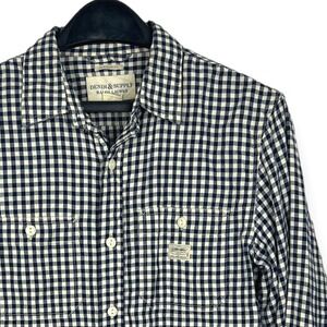 Denim & Supply Ralph Lauren Men's Small Gingham Check 100% Cotton Lightweight
